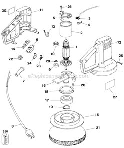 Page A Diagram and Parts List for TS810 Type 2 Black and Decker Sander Polisher